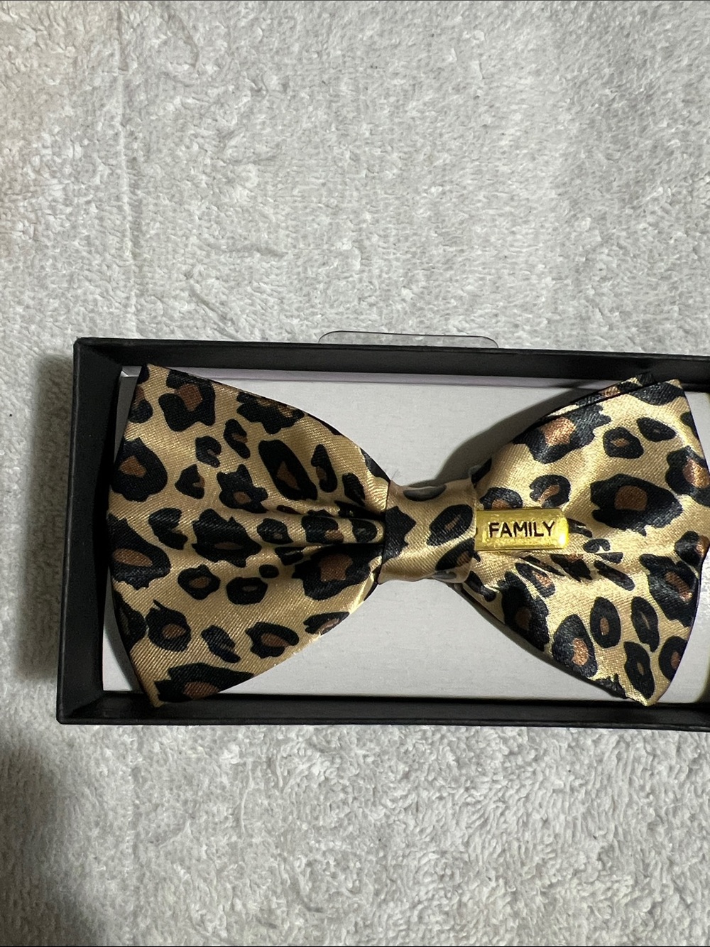 Tytus Bow Tie “Family” Kids Leopard Print Bow Tie - Gold & Black